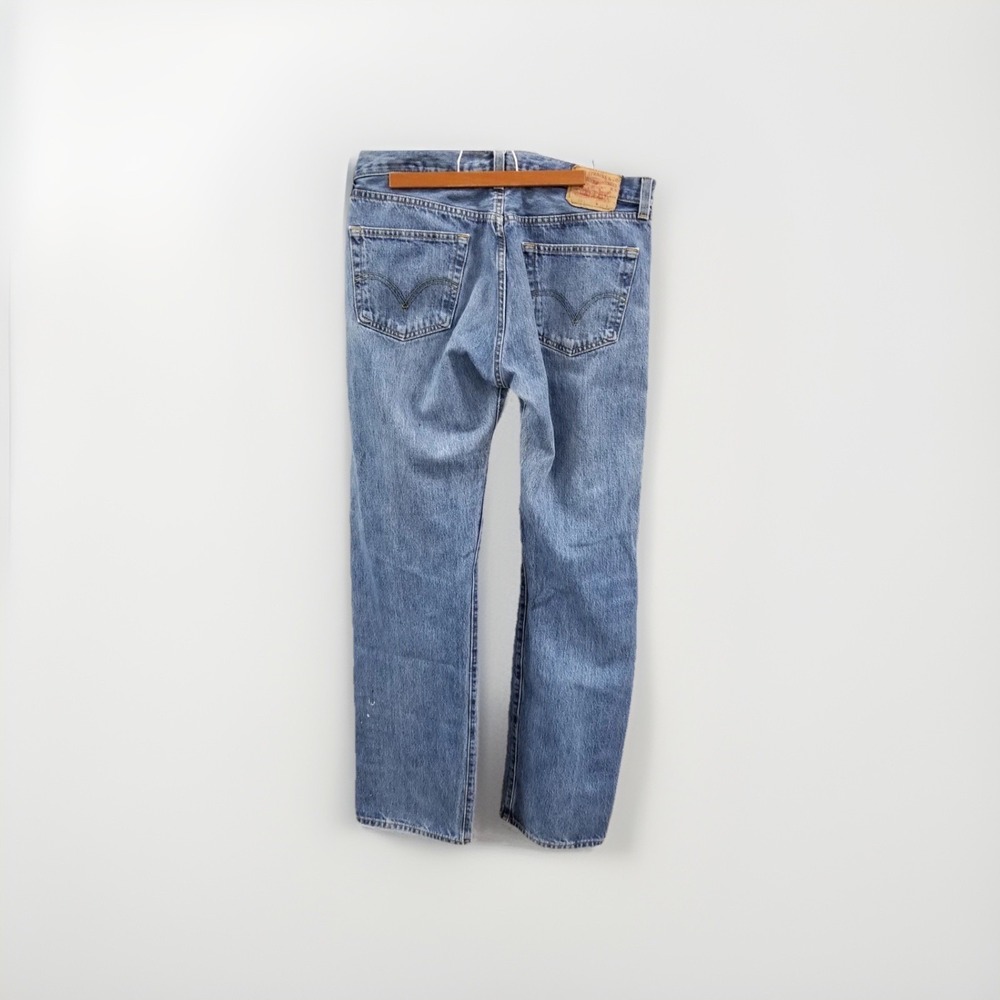Vtg Levi Strauss 501 Men's Jeans Straight Leg Button Fly Denim Retro 34W x 36L - Picture 2 of 8